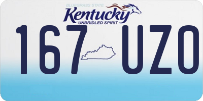 KY license plate 167UZO