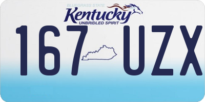 KY license plate 167UZX