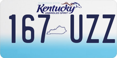KY license plate 167UZZ