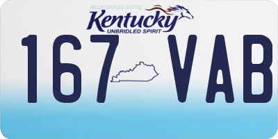 KY license plate 167VAB