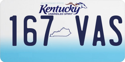 KY license plate 167VAS