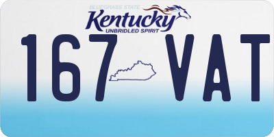 KY license plate 167VAT