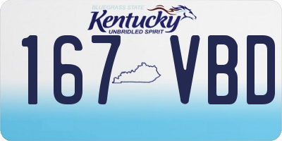 KY license plate 167VBD