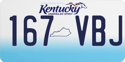 KY license plate 167VBJ