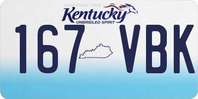 KY license plate 167VBK