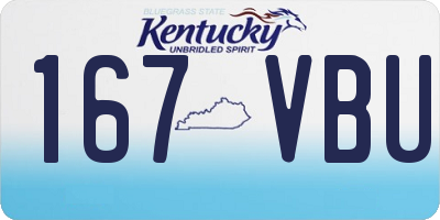 KY license plate 167VBU