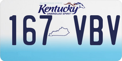 KY license plate 167VBV