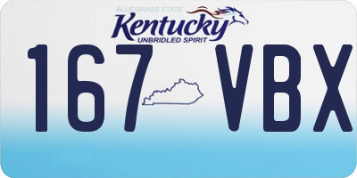 KY license plate 167VBX