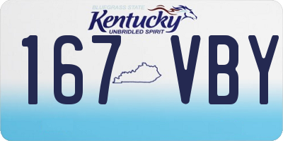 KY license plate 167VBY