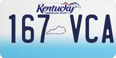 KY license plate 167VCA