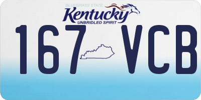KY license plate 167VCB
