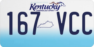 KY license plate 167VCC