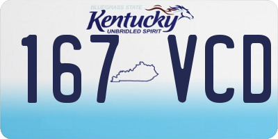 KY license plate 167VCD