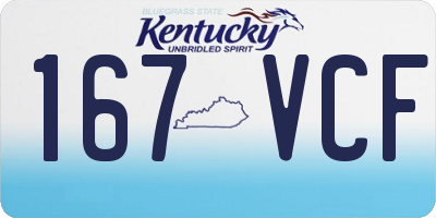 KY license plate 167VCF