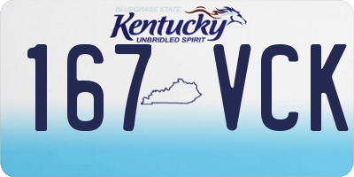 KY license plate 167VCK