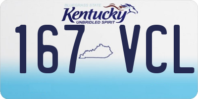 KY license plate 167VCL