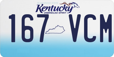 KY license plate 167VCM