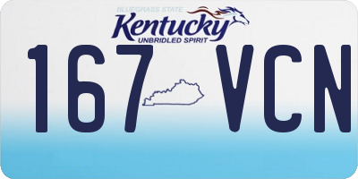 KY license plate 167VCN