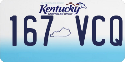 KY license plate 167VCQ