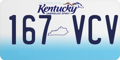 KY license plate 167VCV