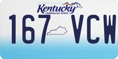 KY license plate 167VCW
