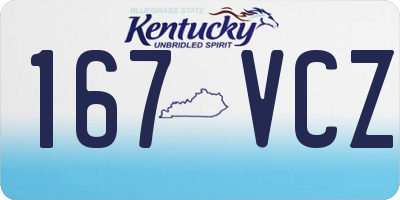 KY license plate 167VCZ