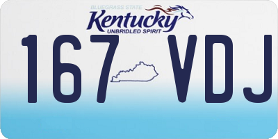 KY license plate 167VDJ