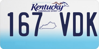 KY license plate 167VDK