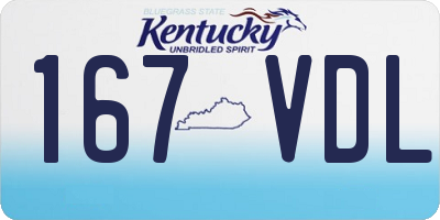 KY license plate 167VDL
