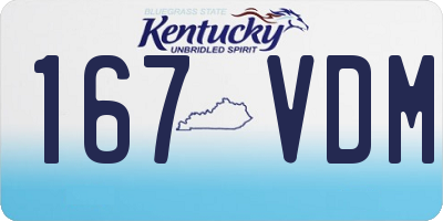 KY license plate 167VDM