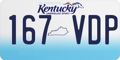 KY license plate 167VDP