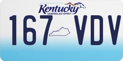 KY license plate 167VDV