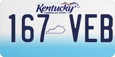 KY license plate 167VEB