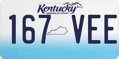 KY license plate 167VEE