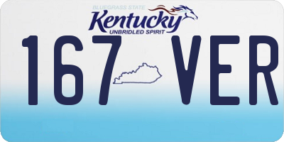KY license plate 167VER