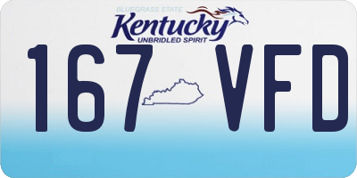 KY license plate 167VFD