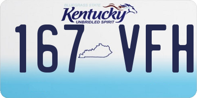 KY license plate 167VFH