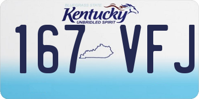 KY license plate 167VFJ