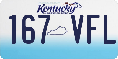 KY license plate 167VFL