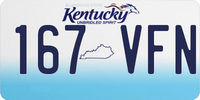KY license plate 167VFN
