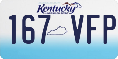 KY license plate 167VFP
