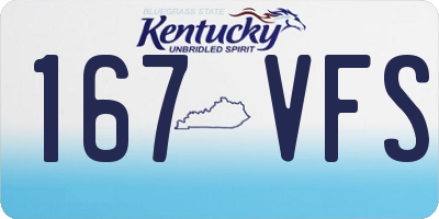 KY license plate 167VFS
