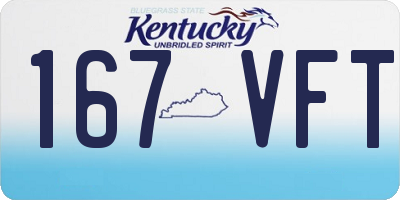 KY license plate 167VFT