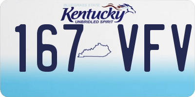 KY license plate 167VFV