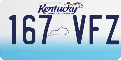 KY license plate 167VFZ