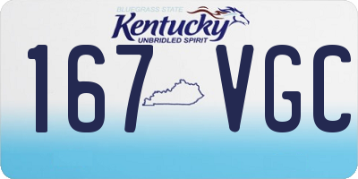 KY license plate 167VGC