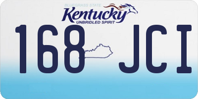 KY license plate 168JCI