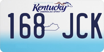 KY license plate 168JCK