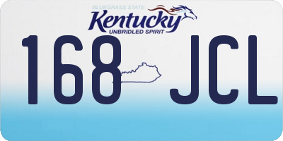 KY license plate 168JCL