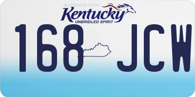KY license plate 168JCW